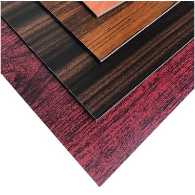 China Modern wood grain aluminum composite panel for interior and exterior decoration wood color ACP for exterior for sale