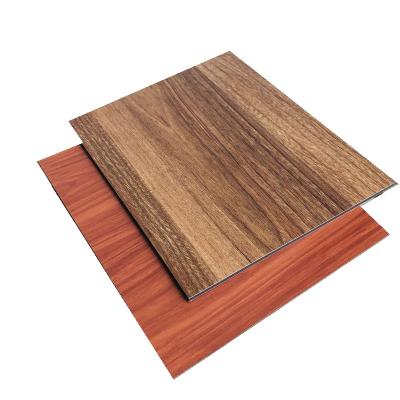 China Modern wood finish ACP 3mm aluminum sheet composite panel with cheaper price wood color ACP for exterior for sale