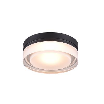 China Modern America Style Round Acrylic Ceiling Led Light Brushed Nickel Led Bedroom Ceiling Light Down Lights for sale