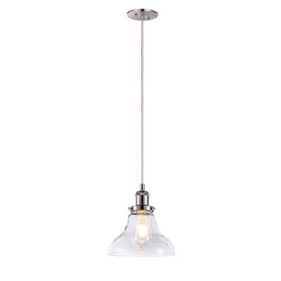 China Mini Modern Clear Frosted Glass Pendant Light Fixture Hanging Light For Kitchen for sale