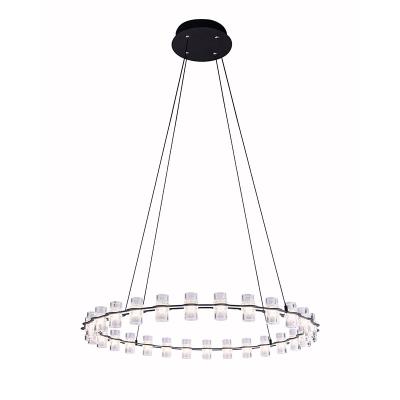 China Restaurant Acrylic Circular Pendant Light Bar Ring Hotel Modern Modern Led Home Decoration for sale