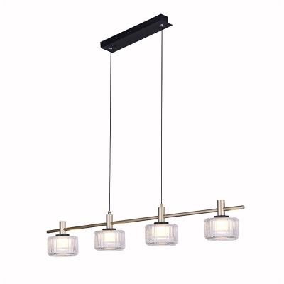 China Modern Fashion Simple Black Color Living Room Bedroom Pendant Light Led Linear Chandeliers Pendant Light for sale