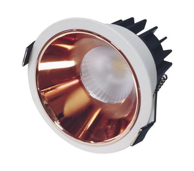 China Modern CE RoHS 12W white and copper cob led downlight for sale