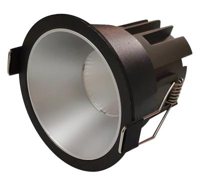 China Modern Black And Sliver Mount COB 12W Indoor Recessed Ceiling Led Downlight for sale