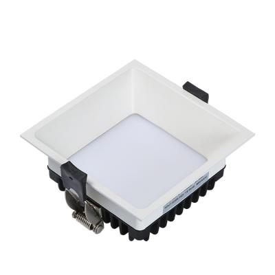 China Office Square Aluminum Housing Led Down Light 18W Recessed Spot Light For Shopping Mall Lighting Fixture for sale