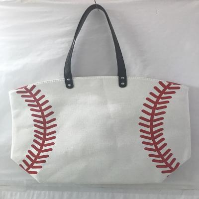 China Wholesale Baseball Printed Tote Canvas Travel Bag Team Accessories Handbag DOM TOGGLE BAG for sale