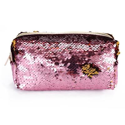 China New Design Sequin Zipper Glitter Makeup Bag Wholesale Mermaid Cosmetic Bag Cosmetic Bag Handbag for sale