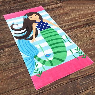 China Wholesale Hot Sale Compressed Cotton Bath Towel Boys Girls Adult Cartoon Printed Beach Blanket Towel For Kids for sale