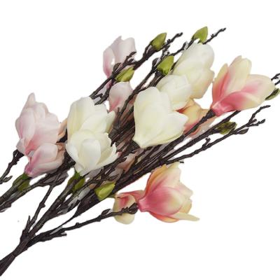 China Wholesale Vivid Real Touch Single White Orchid Flower Artificial Branch Decoration for sale