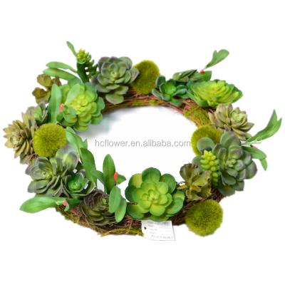 China Country Leaf Artificial Green Wall Indoor Hanging Plastic Garland For Wedding Decoration for sale