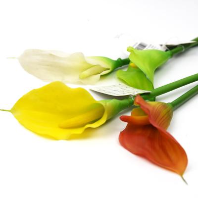 China real pvc gift home decor pvc calla lily artificial flowers material for sale