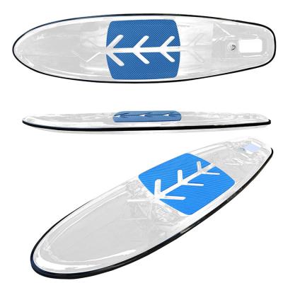 China 2022 New Design PE(HDPE or LLDPE) Fashion Clear Beach Vacation Transparent Kayak Stand Up Surfboard for sale