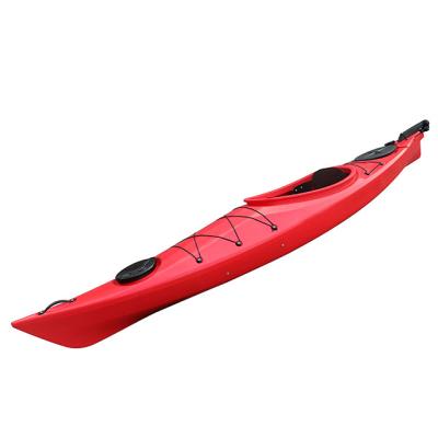 China High Quality LLDPE Or HDPE Lldpe Canoe Sit In Single Sea Kayak With Rotomolded Plastic for sale