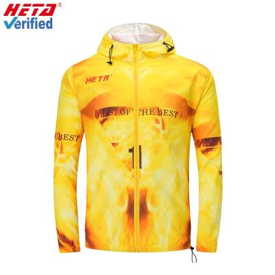 China OEM custom logo acid resistant anorak supplier sublimated windbreaker100% polyester waterproof jacket anorak custom logo for sale