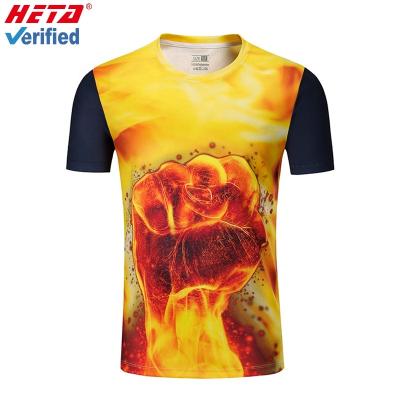 China Anti Shrink Custom Shirts Polyester Sublimation Printing Short Sleeve Mens T Shirt for sale