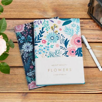 China Colorful Floral Diary Personal Diary Flowers Cover Leather Notebooks for sale