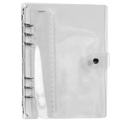 China Notebook A5 A6 Travel Journal Spiral Transparent School Supplies Loose Leaf Notebook Diary Portable Notebooks for sale