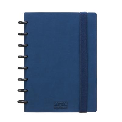 China custom hardcover book printing PU leather spiral notebook a5 notebook hardcover book school supplies for sale