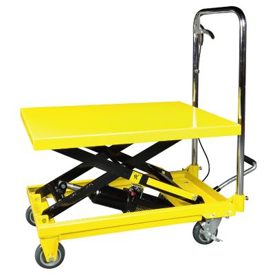 China Car Jack Hot Sale 500lbs Capacity Hydraulic Lift Table Trolley Scissor Lift Trolley Lift for sale