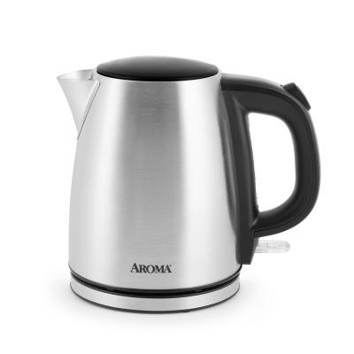 China AROMA Cordless Stainless Steel 1L/4-Cup Electric Kettle with One Touch Cordless Pour Operation for sale