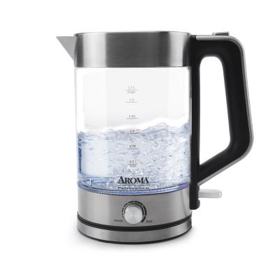 China Electric Kettle Keep Warm AROMA 1.7L German Glass Professional/7-Cup Dial with Cordless Pouring, Adjustable Dial Temperature Settings for sale