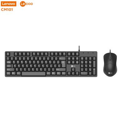 China Gaming Lenovo Lecoo Keyboard and Mouse Suit CM101 for Computer Desktop PC Gaming Mouse Keyboard Set Responsive Mouse and Keyboard Combo for sale