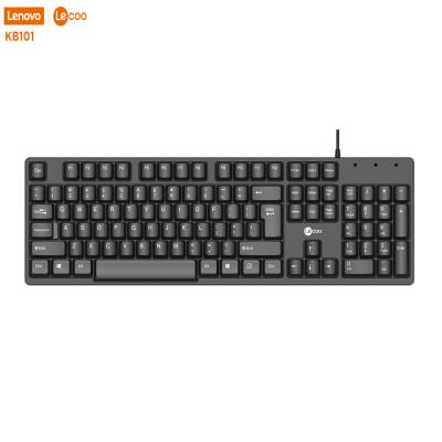 China Lenovo Lecoo KB101 USB Right Handed Keyboard Wired Mini Professional 104 Keys Register Programmable Switch Keyboard for Computer Accessories for sale