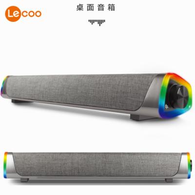 China Portable HIGH FIDELITY AUX speaker. Original Lenovo Lecoo DS101 Speakers Fever Sound Quality PORTABLE With LED Light Natural Sound Desktop Speaker for sale