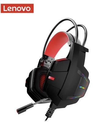 China Earphone New Original Lenovo HU85 Wired Colorful USB2.0 Headset Gaming Earphone Noise LED Headsets Volume Adjustment With Microphone for sale