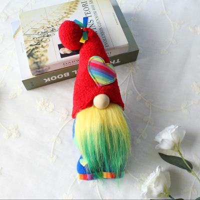 China Eco-Friendly Disposable Summer Faceless Faceless Rainbow Doll Gnome Decor Table New Year Gnome Navidad Christmas Ornaments for sale