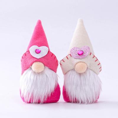 China Sound Doll Eco-Friendly Faceless Xmas Doll Elf Valentines Day Party Decoration Valentines Day Gnome Gift for sale