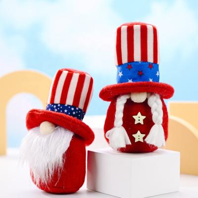 China US Independence Day Gnome National Day Christmas Gnome Plush Doll Eco-Friendly Dwarf Faceless Doll American Gnome for sale