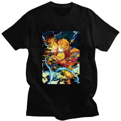 China QUICK DRY male round neck printed T-shirt Agatsuma Zenitsu Demon Slayer Shirt Anime Demon Slayer Clothes Short Sleeve for sale