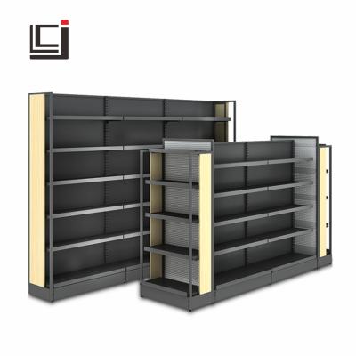 China Good quality supermarket and store display stand gondola shelving single sided shop display rack for sale