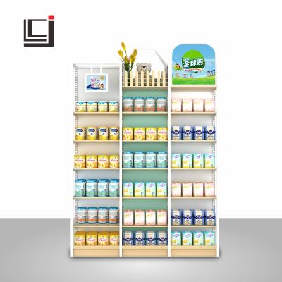 China Single-sided shelf of maternal and child products maternity children's baby display rack design store decoration products for sale