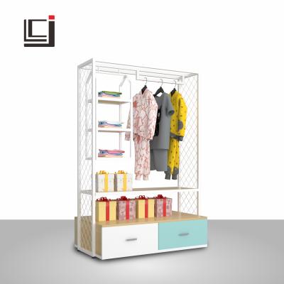 China 2020Children's Supplies Single Sided Maternity Children's Shop Custom Store Display Rack Manufacturers Wholesale for sale