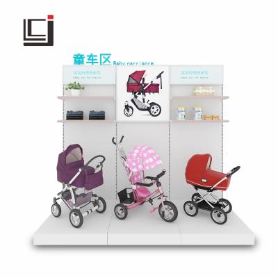 China Store Single Sided Hot Selling European Maternal And Child Display Stand And Rack For Baby Products for sale