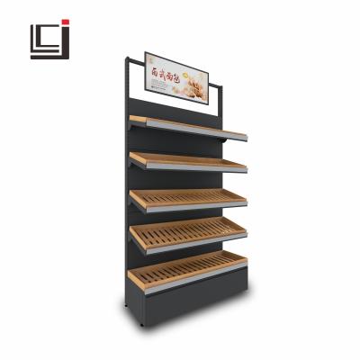 China Metal Bakery Bread Rack Display Stand For Display Food Supermarket And Shop Display Rack for sale