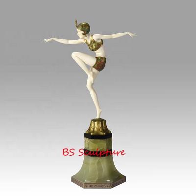 China Traditional Hot Sale Quality Marble Figure Sculpture Marble Dancing Women Statue for sale