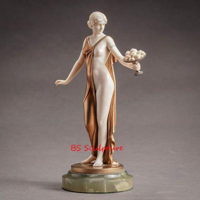 China Traditional Hand Caved Outdoor Female Marble Sculpture Natural Marble Sculpture for sale