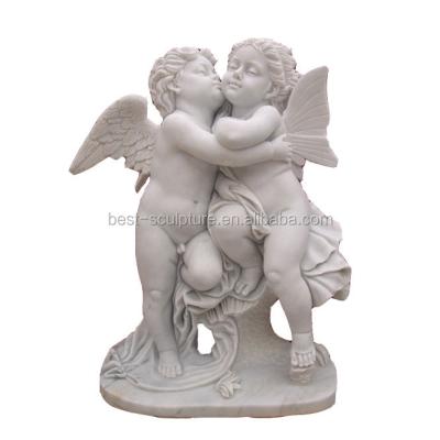 China Beautiful western angel baby angel stone statue garden sculpture for sale for sale