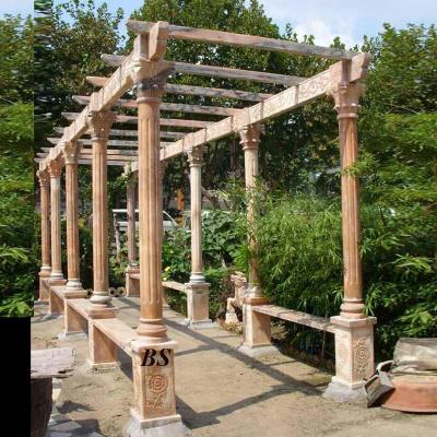 China Contemporary Outdoor Decoration Rectangle Pavilion Natural Marble Sculpture for sale