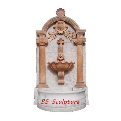 China Modern Outdoor High Quality Natural Marble Sculpture In Wall Water Fountain for sale