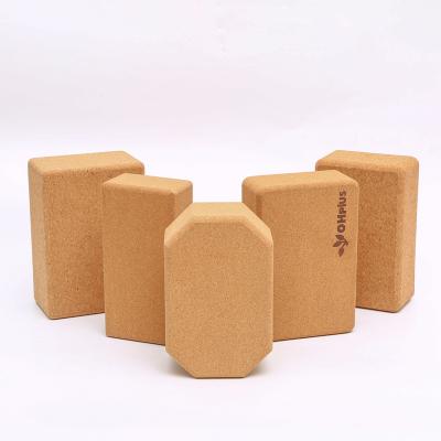 China Contoured edges comfortable and 100 percent clog cheap price Cork Yoga Blocks custom made natural professional eco-friendly for sale