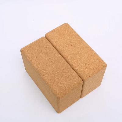 China Comfortable Contoured Edges and 100 Percent Cork Logo Recycled Eco Friendly Custom Made 100% Cork Yoga Blocks Wholesale Best Quality Natural for sale