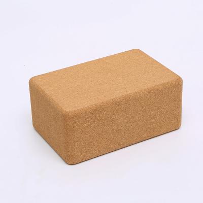 China Comfortable 100 Percent Contoured Edges Cork Fitness 3*6*9 Inch Eco-Friendly High Quality Sustainable Yoga Brick Cork Yoga Block Custom for sale