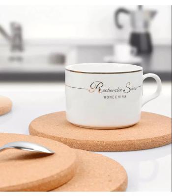 China Custom Eco Natural Cork Placemat Logo Viable Wholesale Around Cork Coaster for sale