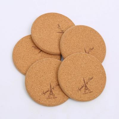 China Viable Wholesale Drinking Cup Mat Pads Cork Coasters Laser Engraving From China for sale