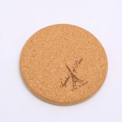 China Viable Custom Design Unique Round Protective Water Absorbent Cork Cup Coaster for sale