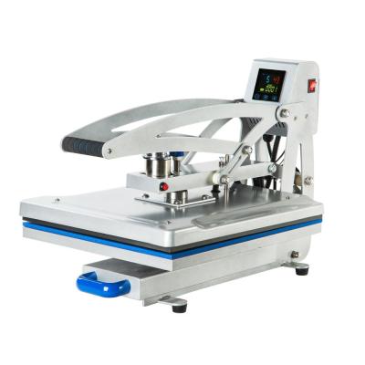 China Retail Hot Selling Color LCD Slide Open Automatic T-shirt Heat Press Machinery for sale